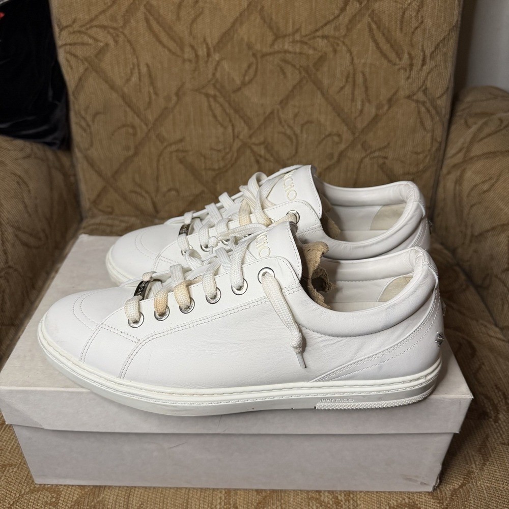 JIMMY CHOO Sneakers CASH MEN'S SHOES Size 44 W/Box